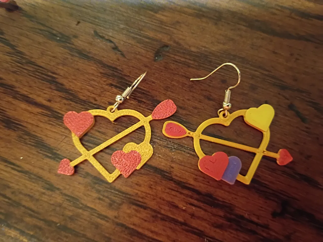 VDay Cupid Heart Earrings view 3