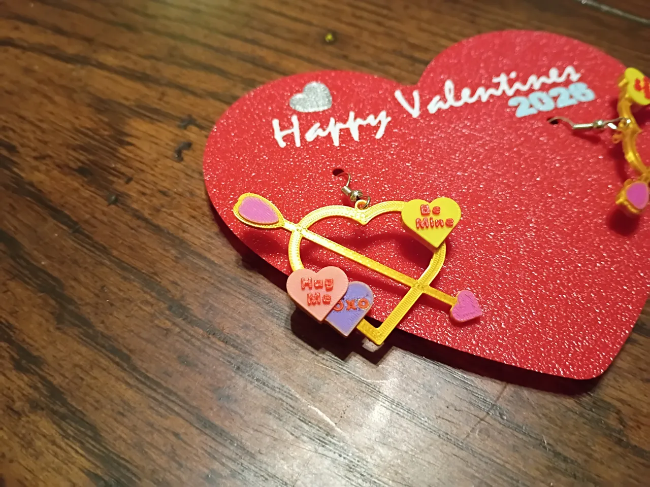 VDay Cupid Heart Earrings view 4