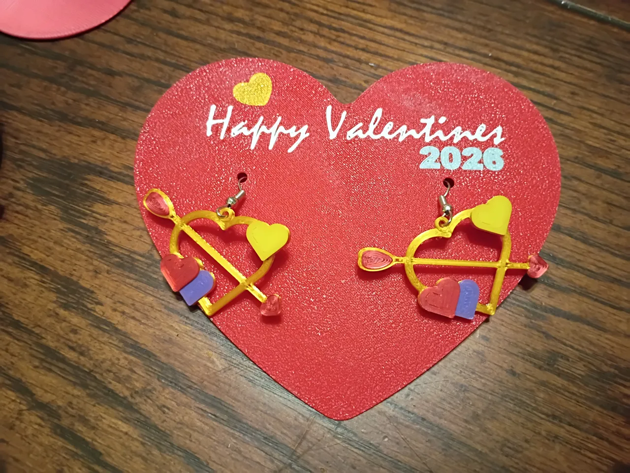 VDay Cupid Heart Earrings view 2