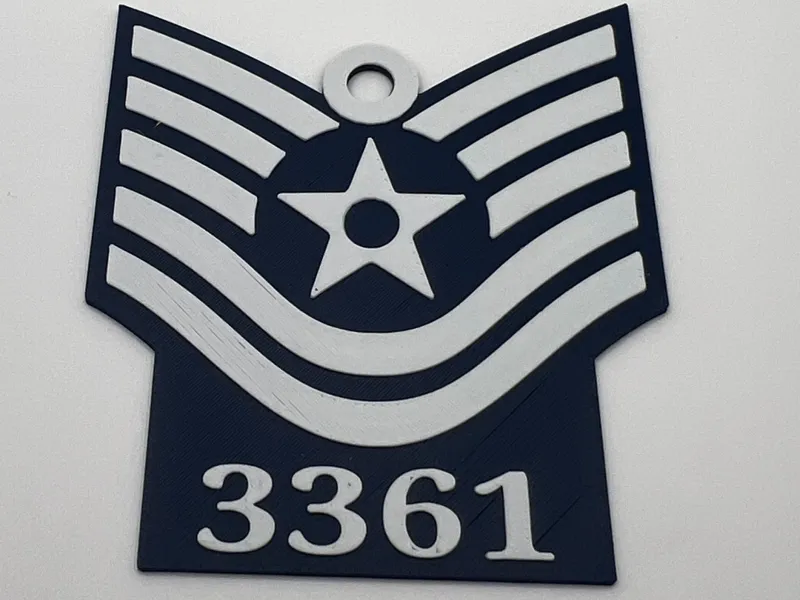 USAF E-6 - Tech Sergeant Rank with Line Number