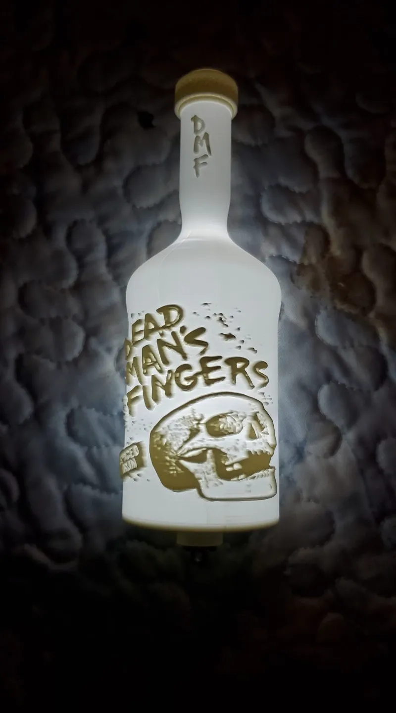Dead Mans Finger's Rum lithophane lightbox