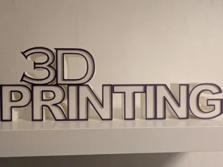 Schild 3D-Printing