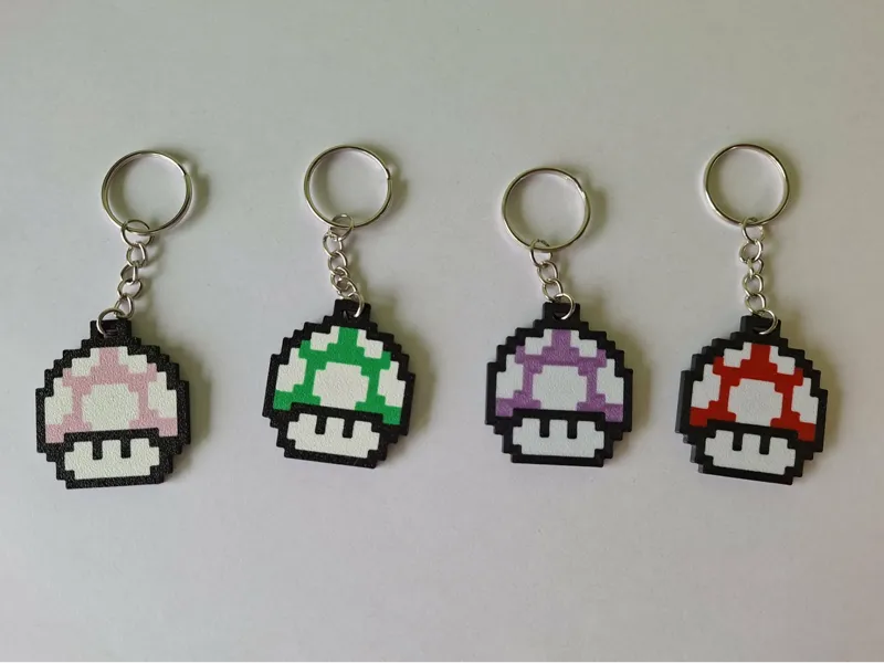 Mario Mushroom Keychain