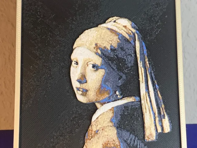 Girl with a pearl earring, small Hueforge