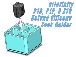 Gridfinity Hotend Sock Holder 1x1