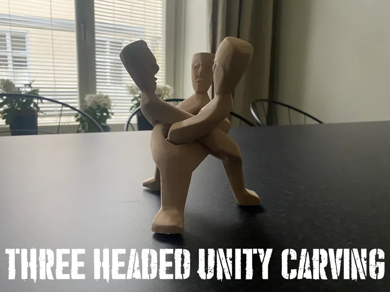 Three Headed Unity Carving - no supports