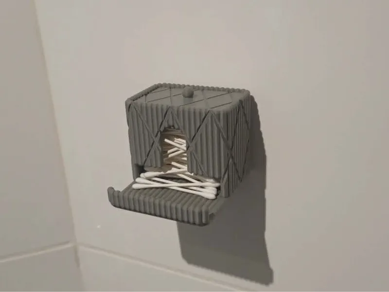 Wall-Mounted Cotton Buds Container