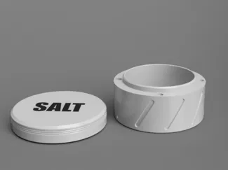 Magnetic lid salt cellar