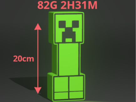 Creeper Minecraft LEDBOX WALLART LAMP DECOR 