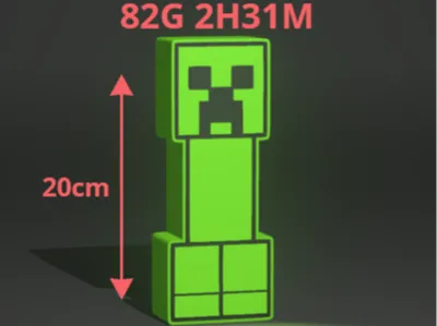 Creeper Minecraft LEDBOX WALLART LAMP DECOR