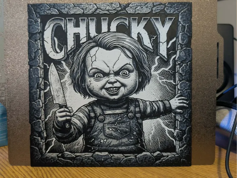 Chucky - slate style horror - Hueforge