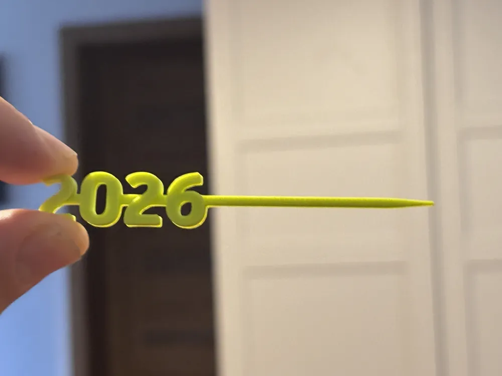 Festive Toothpicks - 2026 new year - Free 3D Print Model - MakerWorld