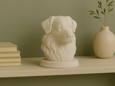 Australian Shepherd – 3D Printable Dog Bust
