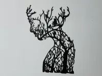 Silhouette de fillette-arbre — déco murale — photo 2