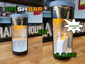 Irish Bar in A Can With Working LED