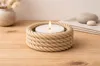 Dunes Fuzzy Rope Tealight Holder Ø 38mm Scandi Hygge Design