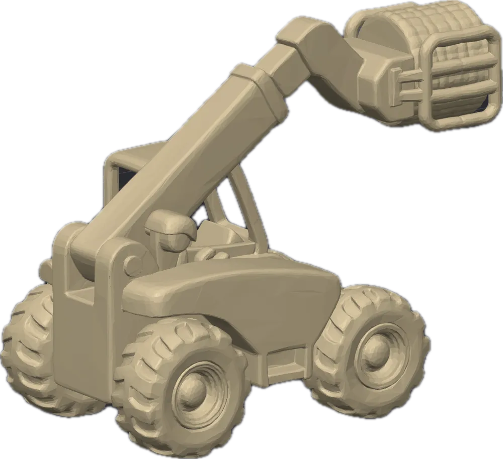 Cute Toy Telehandler with Bale | Farm Collection - Free 3D Print Model ...