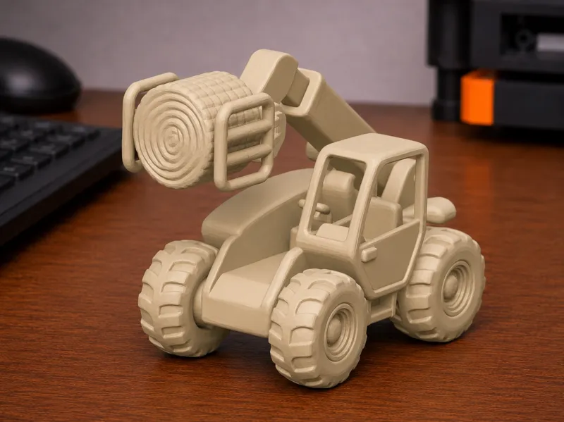 Cute Toy Telehandler with Bale | Farm Collection