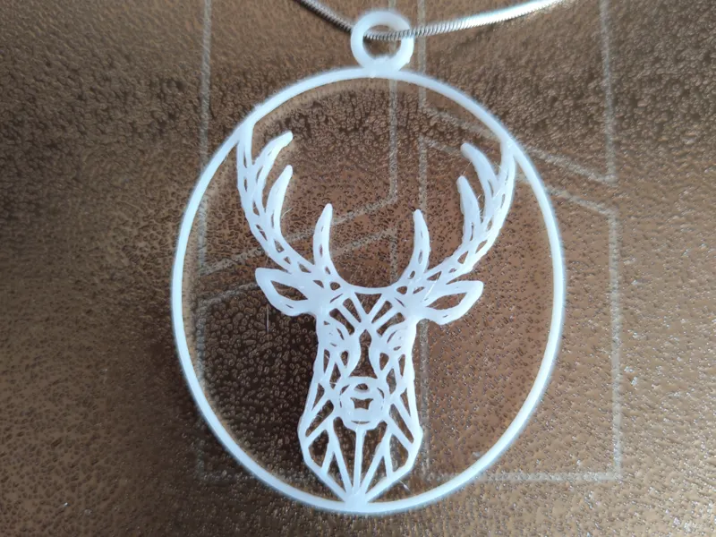 Geometric Deer Pendant