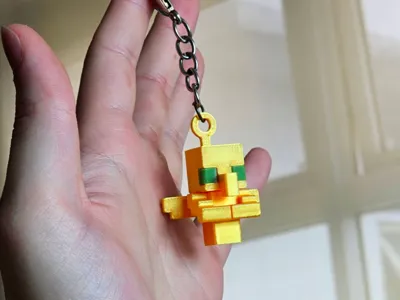 Minecraft totem keychain