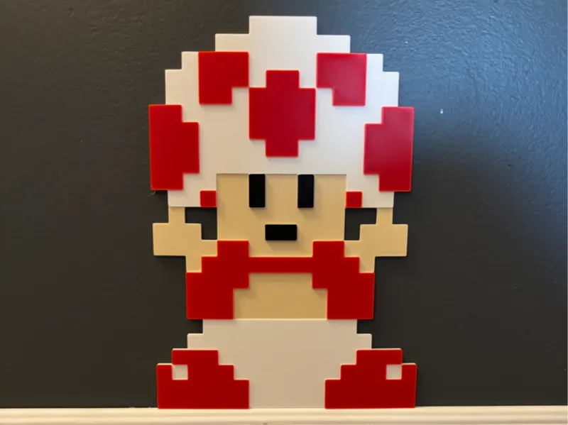 8bit Toadstool Wall Art