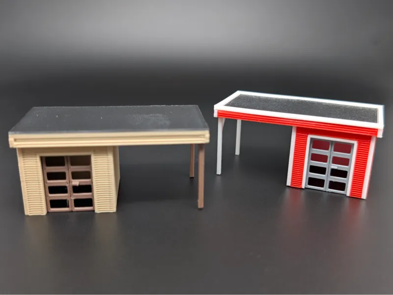 Kleine Gartenhütte mit Pultdach Spur H0 HO
