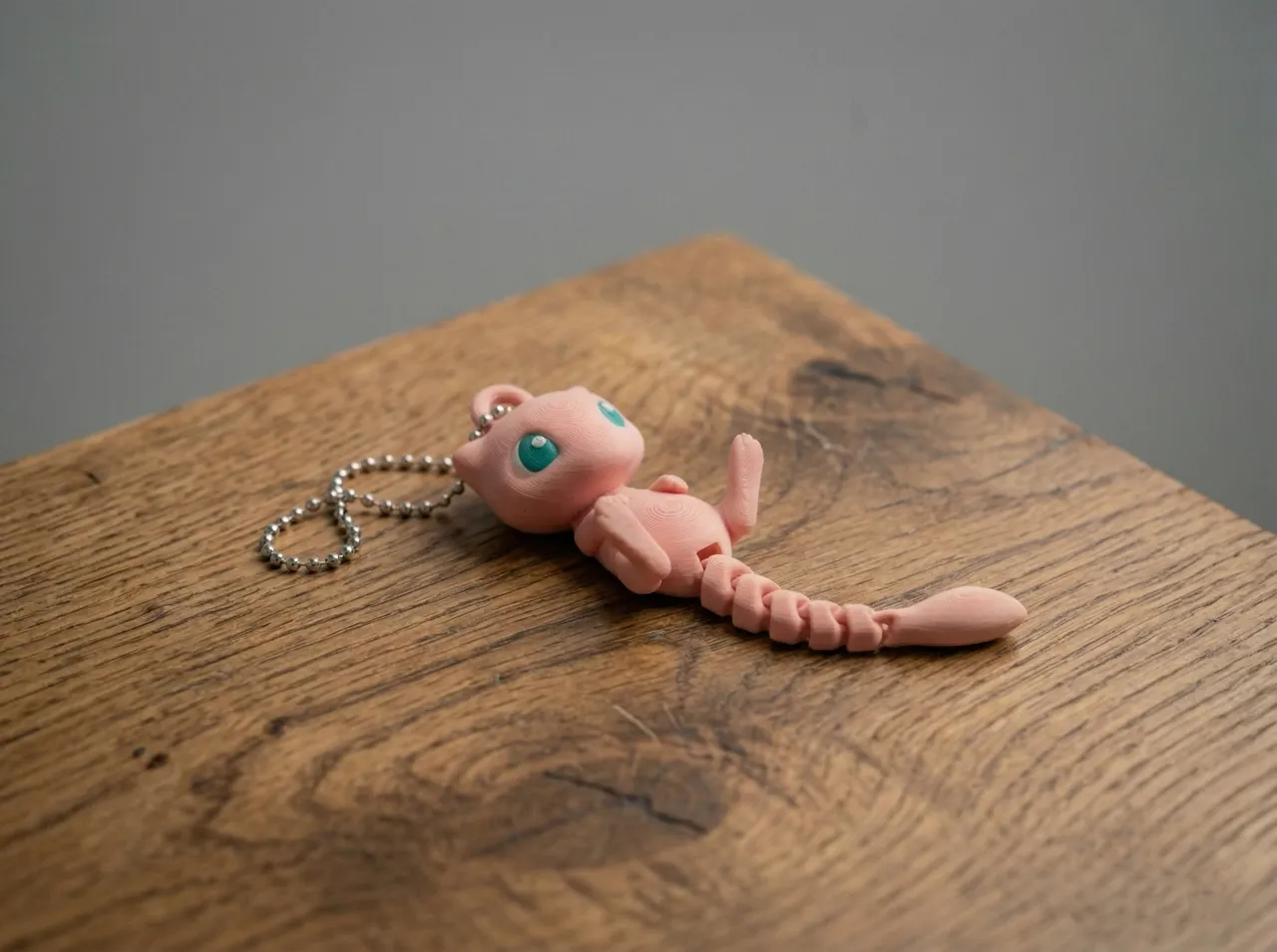 Little mew flexi tail keychain view 3
