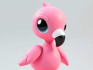 flamant rose mignon