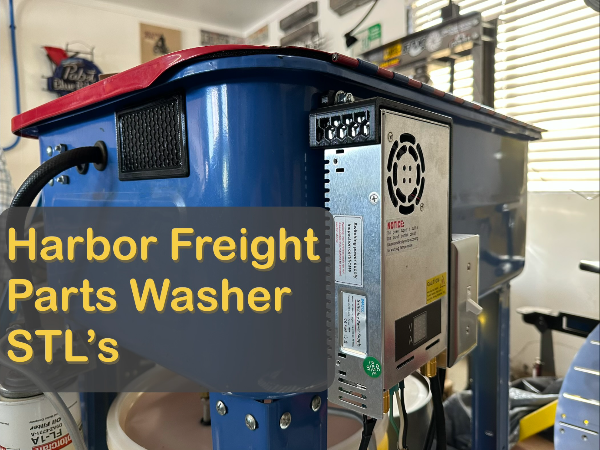 Harbor Freight Parts Washer Pump Conversion STL's