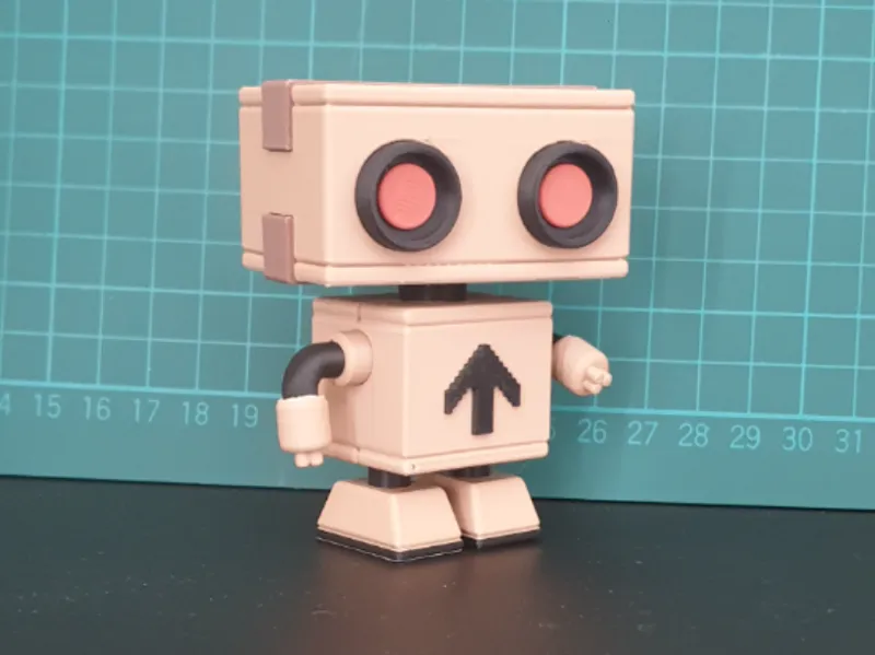 Cute Box Robot Desk Buddy | NOAMS, No Glue