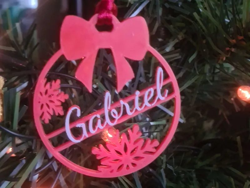 Ornamento De Natal Personalizável "Gabriel"