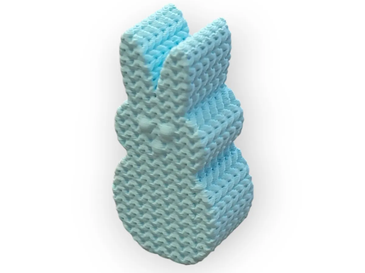 Knitted Easter Bunny Peep - Thicker Knit - Free 3D Print Model - MakerWorld