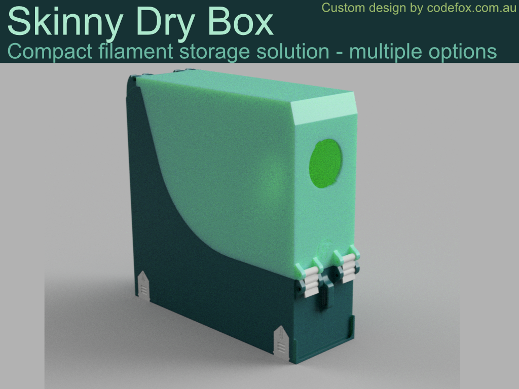 Skinny Dry Box - compact, safe, filament storage