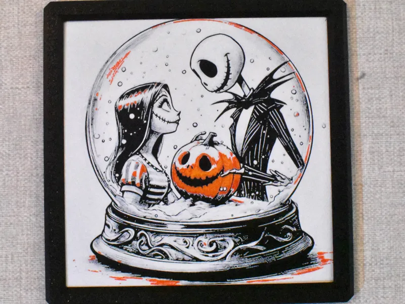 Jack and Sally Snowglobe Hueforge