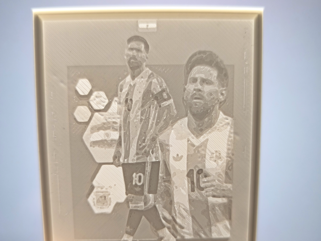 Litofanía 3D de Leyendas del Fútbol Messi