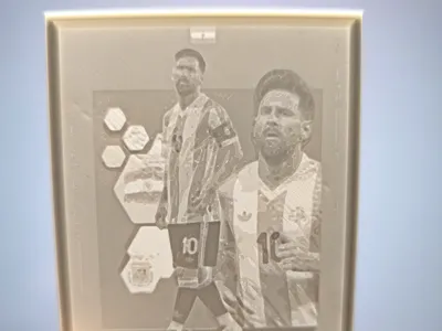 3D Lithophane of Football Legends Messi
