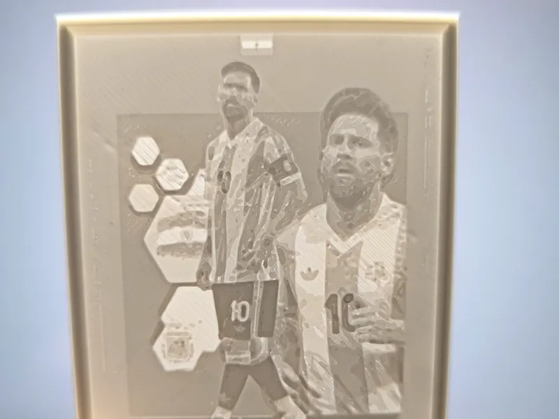Litofanía 3D de Leyendas del Fútbol Messi