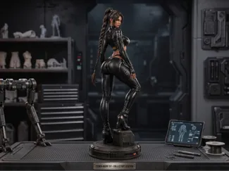 Sexy Sci-Fi Female Agent Statue