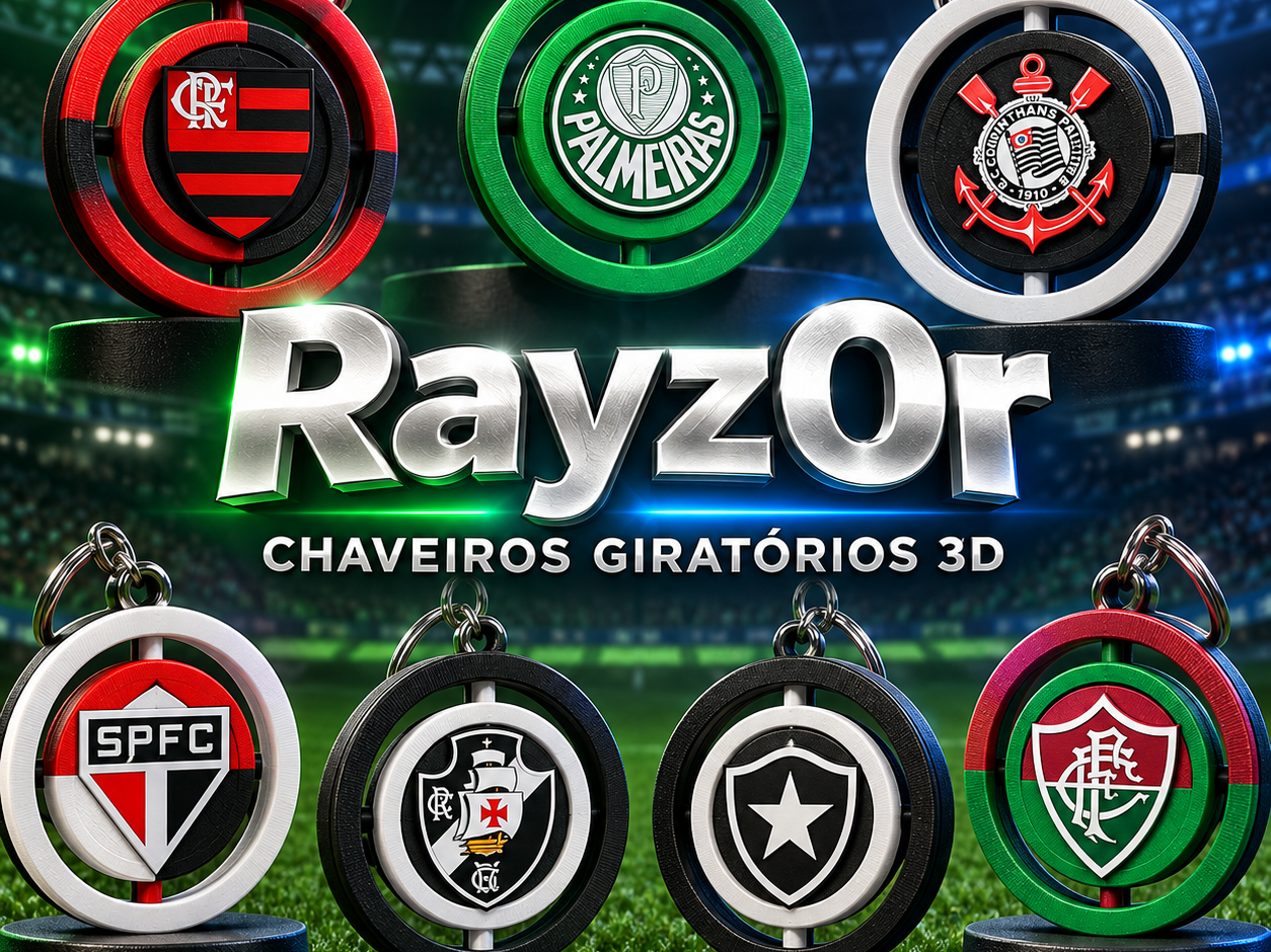 Coleção de Chaveiros Futebol Giratórios AMS - 1