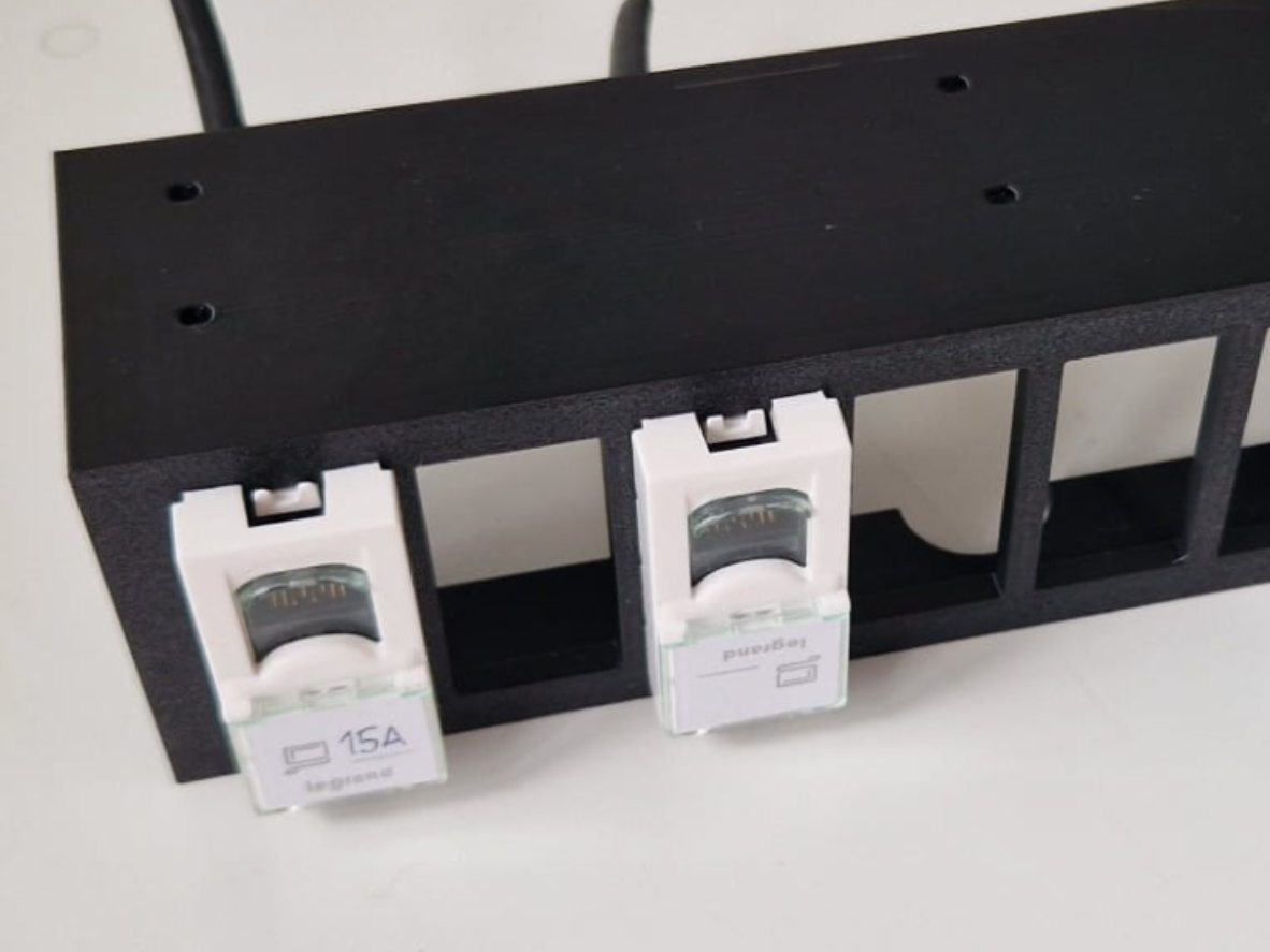 Under-Desk Patch Panel Mount for Legrand Modules