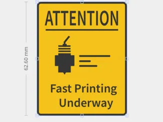 Printing sign