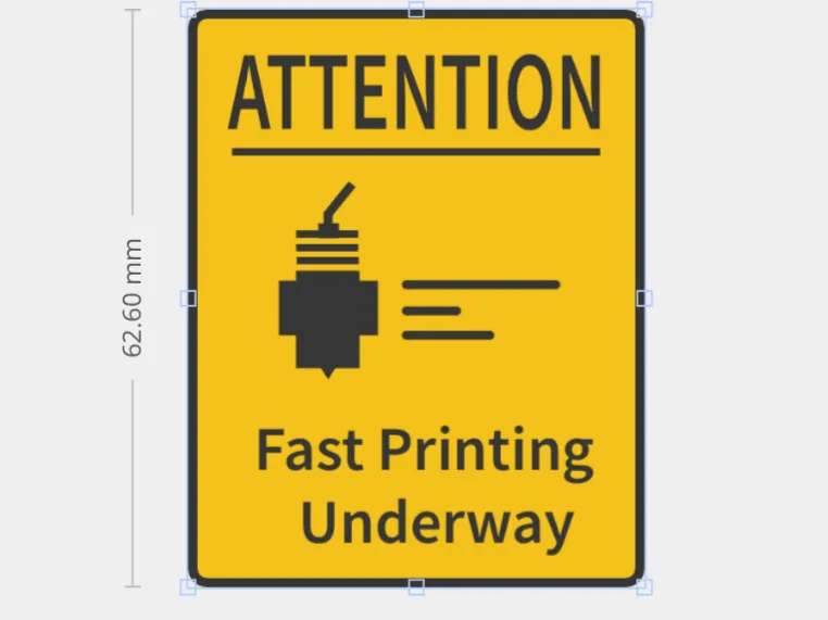 Printing sign