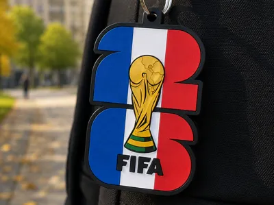 FIFA World Cup 2026 France Flag Keychain