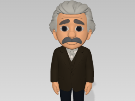 Figura detallada de Albert Einstein