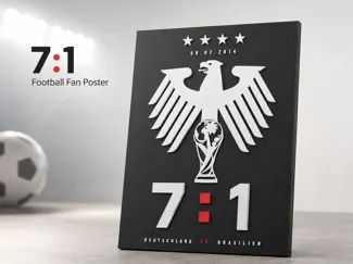 7:1 Germany vs Brazil Football Poster | Hueforge