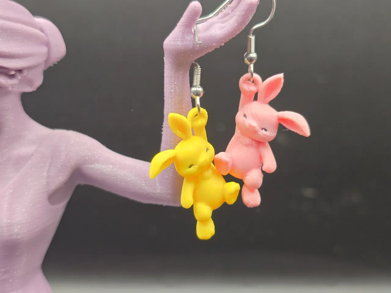 Cute Bunny Earrings – Printable Jewelry view 3