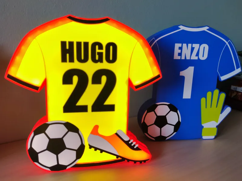 Customizable football jersey lamp