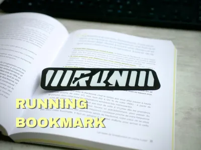 Minimalist & Dynamic Running "RUN" Bookmark