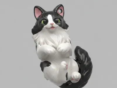 Cute Cat Posture Keychain
