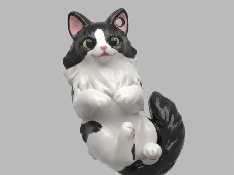 Cute Cat Posture Keychain